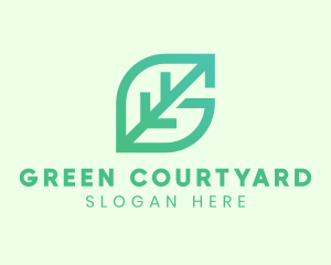 Green Leaf Letter G logo design