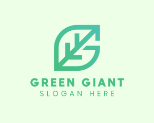 Green Leaf Letter G logo design