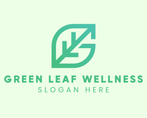 Green Leaf Letter G logo design