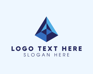 Technology - Abstract Digital Pyramid logo design