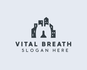 Respiratory Lung Building logo design