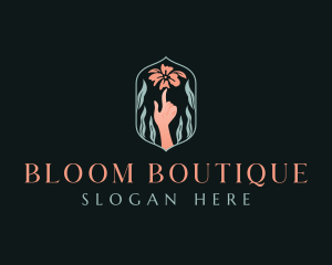 Bloom - Hand Flower Bloom logo design