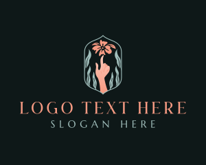 Hand Flower Bloom Logo