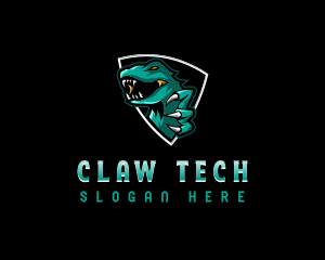 Angry Dinosaur Claws logo design