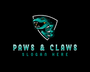 Angry Dinosaur Claws logo design