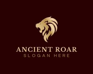 Lion Animal Roar logo design