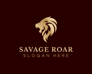 Lion Animal Roar logo design