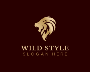 Lion Animal Roar logo design