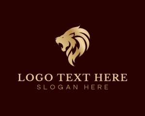 Vc - Lion Animal Roar logo design