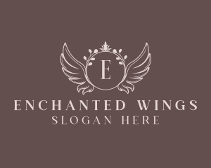 Crown Wings Ornament logo design