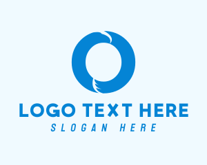 Blue Eagle Letter O logo design