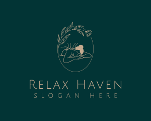 Floral Relaxation Massage Therapy logo design