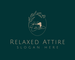 Floral Relaxation Massage Therapy logo design