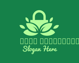 Keyhole - Green Eco Security Lock logo design