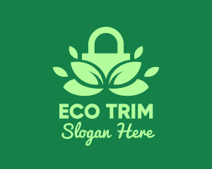 Green Eco Security Lock logo design