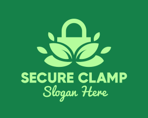 Green Eco Security Lock logo design