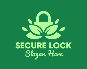 Locked - Green Eco Security Lock logo design