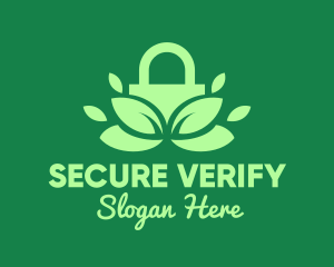 Green Eco Security Lock logo design