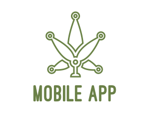 Edibles - Cannabis Weed Leaf Tech logo design