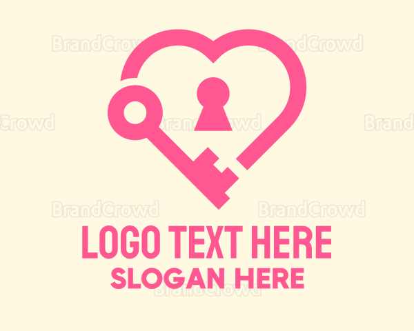 Pink Keyhole Heart Logo