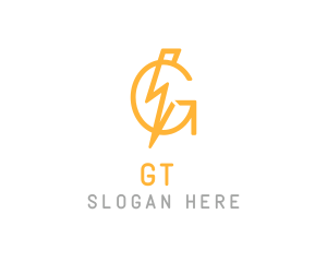 Flash Lightning Letter G logo design