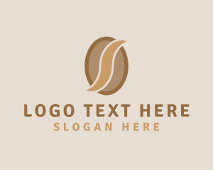 Latte - Coffee Bean Letter S logo design
