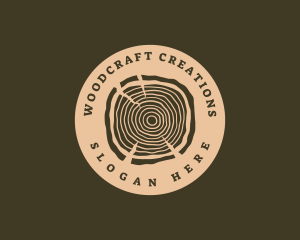 Woodcraft Carpenter Log logo design