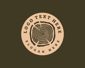 Wood Worker - Woodcraft Carpenter Log logo design