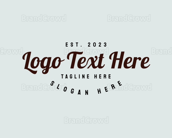 Retro Script Business Logo