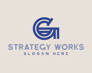 Consultancy - Stripe Consultancy Letter G logo design