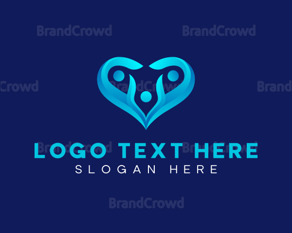 Heart Family Social Logo