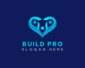 Support - Heart Family Social logo design