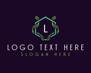 Spa - Hexagon Wave Frequency logo design