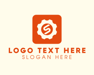 Cog - Gear Software Letter S logo design