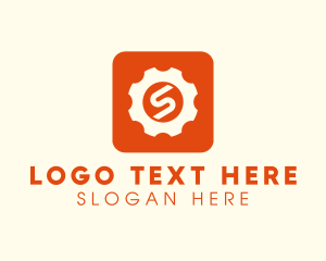 Online Shop - Gear Software Letter S logo design