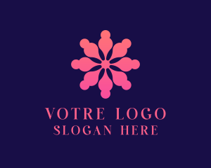 Abstract People Flower  Logo