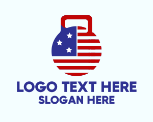 Lean - American Gym Kettle Bell logo design