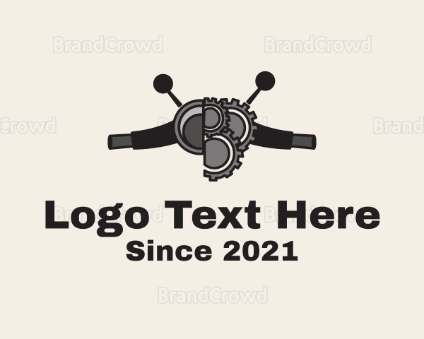 Motorcycle Handle Gears Logo