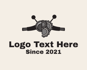 Antique - Motorcycle Handle Gears logo design