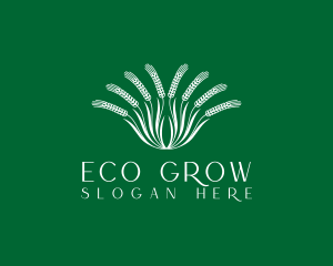 Green Eco Wheat logo design