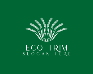 Green Eco Wheat logo design