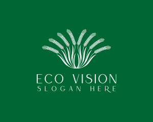 Green Eco Wheat logo design