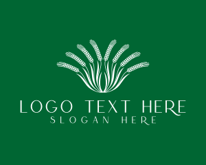 Grass - Green Eco Wheat logo design