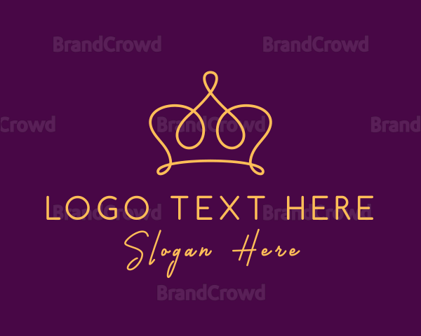 Gold Royal Crown Monoline Logo