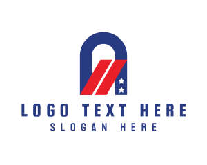 American - Political USA Letter A logo design