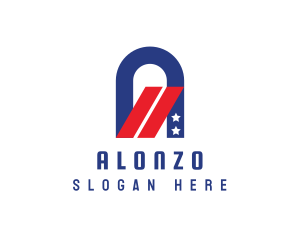 Political USA Letter A logo design