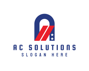 Political USA Letter A logo design