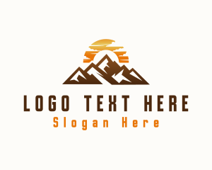 Sunset Mountain Peak Logo