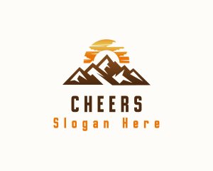 Sunset Mountain Peak Logo
