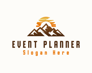 Sunset Mountain Peak Logo